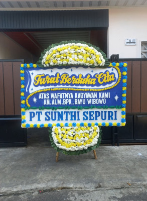 Papan Bunga Duka di Siraman